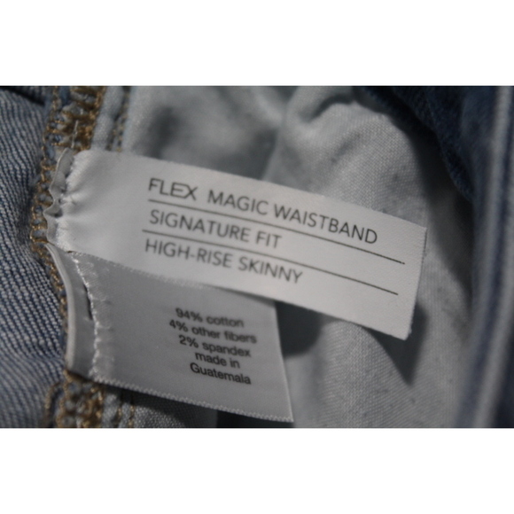 Lane Bryant Women Blue Jeans Denim High Rise Skinny Size 18 - Picture 3 of 9